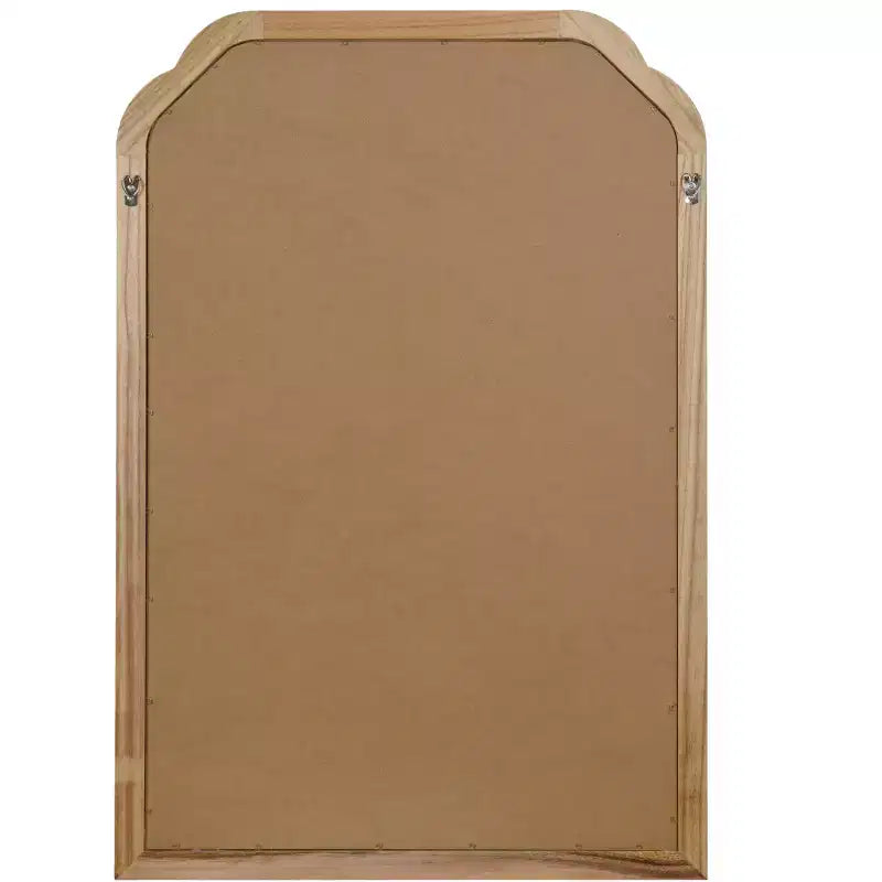Specchio decorativo con cornice in legno massiccio, angoli arrotondati, 20 x 30, per camera da letto, bagno, soggiorno, legno naturale