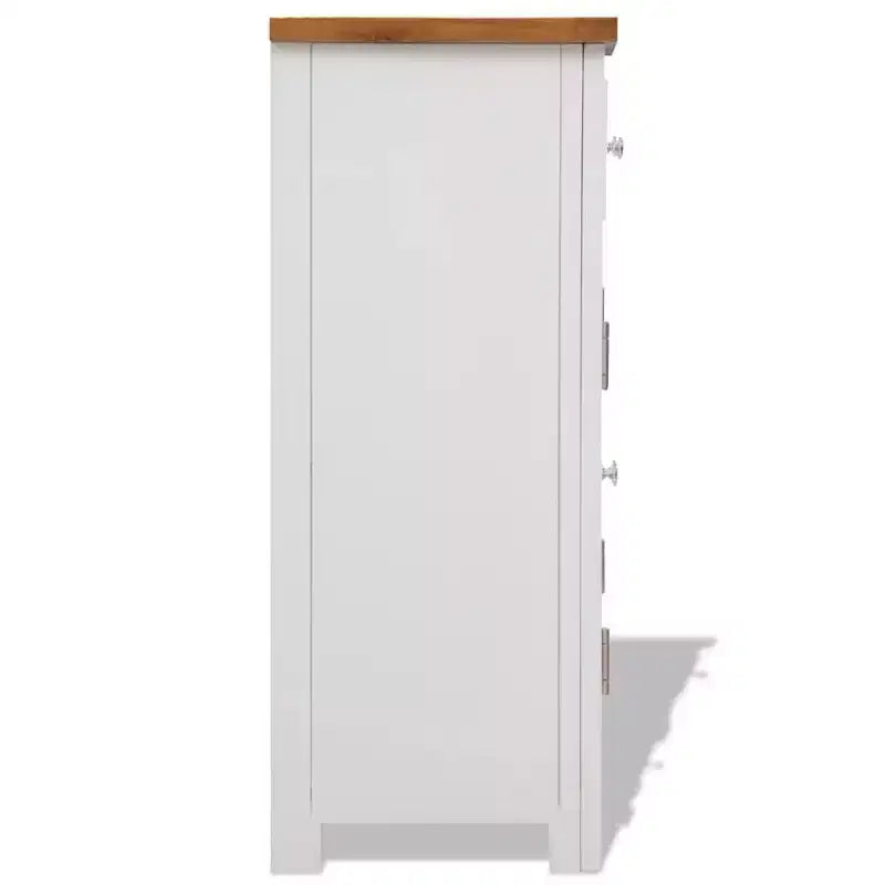 vidaXL Credenza 90x33.5x83 cm in legno massello di quercia