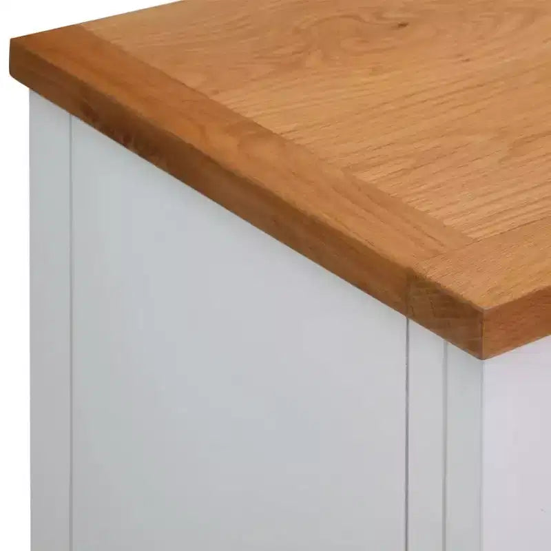 vidaXL Credenza 90x33.5x83 cm in legno massello di quercia