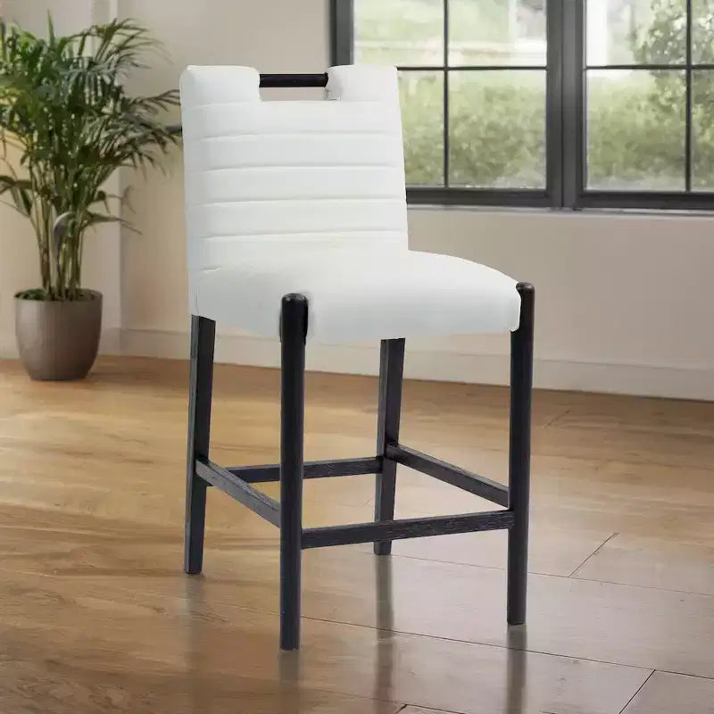 Sgabello da bancone in velluto nero con base in metallo dorato