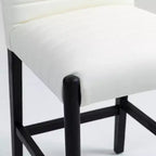 Sgabello da bancone in velluto nero con base in metallo dorato