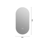 Specchio da bagno ovale moderno da 48" con LED anti-appannamento e modalità di illuminazione regolabili