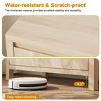 Credenza, 76,4 cm Buffet e Credenza con ante in rattan, design a 2 ante, credenza in legno naturale per sala da pranzo e cucina