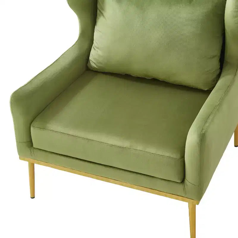 Poltrona moderna in velluto con cuscino