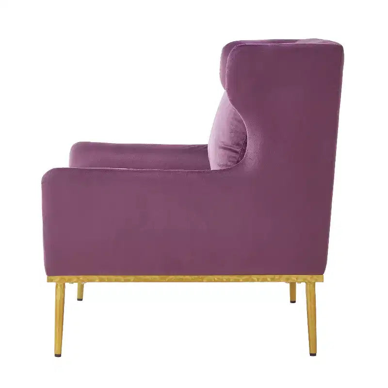 Poltrona moderna in velluto con cuscino