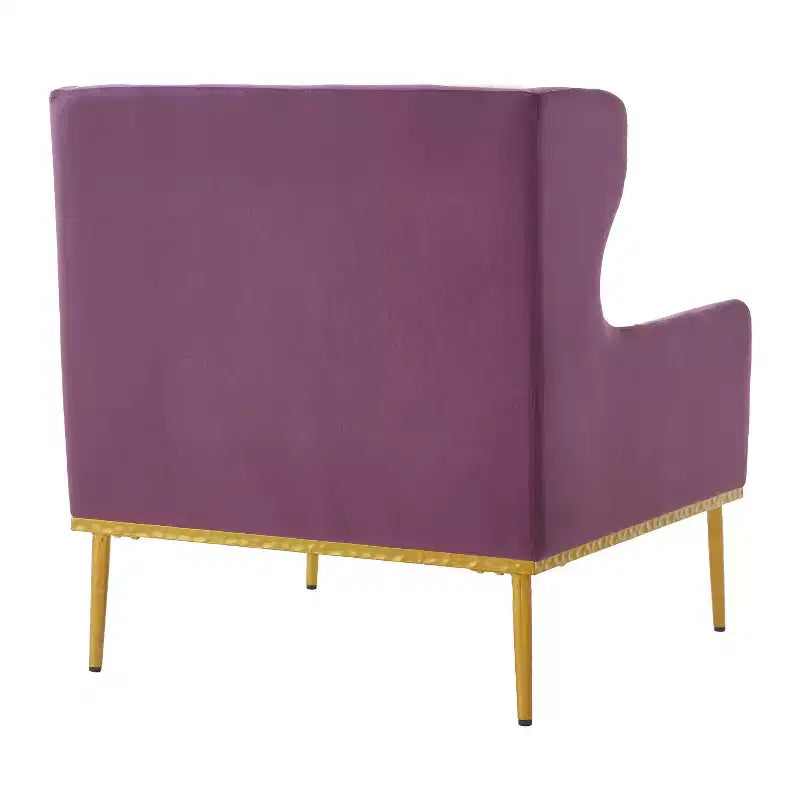 Poltrona moderna in velluto con cuscino