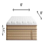 Materasso Ibrido Queen 14", Memory Foam, Molle Insacchettate, Senza Fibra di Vetro - Beige e Bianco