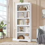 Libreria a 2/3/5/6 livelli, Scaffale in stile rustico, larga 60 cm/80 cm con ripiani regolabili, Scaffale espositivo aperto con design antiscivolo per l'ufficio di casa