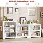 Libreria a 2/3/5/6 livelli, Scaffale in stile rustico, larga 60 cm/80 cm con ripiani regolabili, Scaffale espositivo aperto con design antiscivolo per l'ufficio di casa