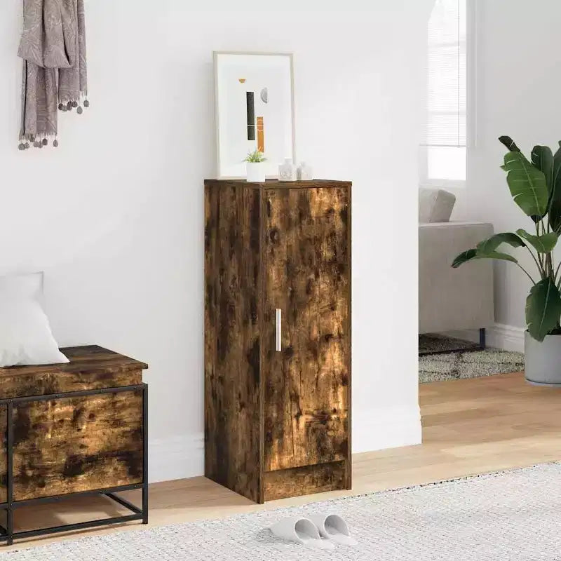 Scarpiera in legno multistrato rovere affumicato, media