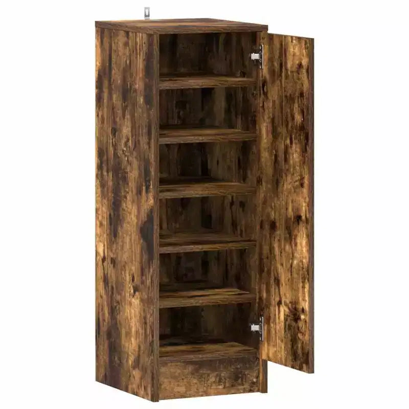 Scarpiera in legno multistrato rovere affumicato, media