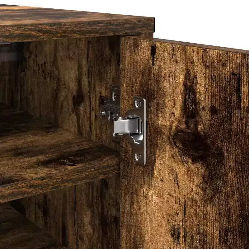 Scarpiera in legno multistrato rovere affumicato, media