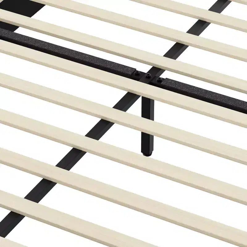 Letto a piattaforma moderno rivestito in Bouclé con testiera curva regolabile