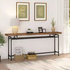 Tavolo Consolle Industriale Extra Lungo 180cm Marrone/Nero