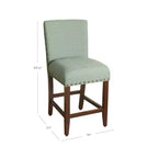 Sgabello da bancone imbottito da 61 cm con borchie