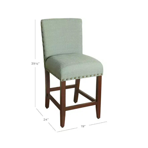Sgabello da bancone imbottito da 61 cm con borchie
