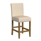 Sgabello da bancone imbottito da 61 cm con borchie