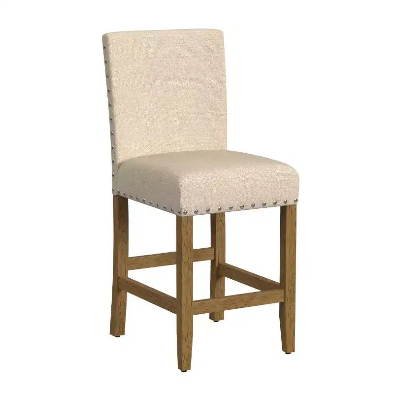 Sgabello da bancone imbottito da 61 cm con borchie