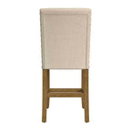 Sgabello da bancone imbottito da 61 cm con borchie