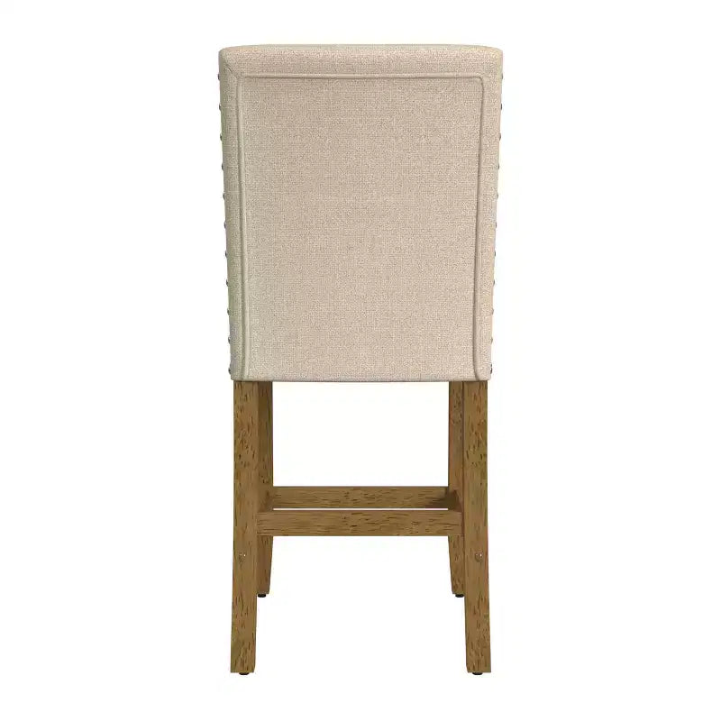 Sgabello da bancone imbottito da 61 cm con borchie