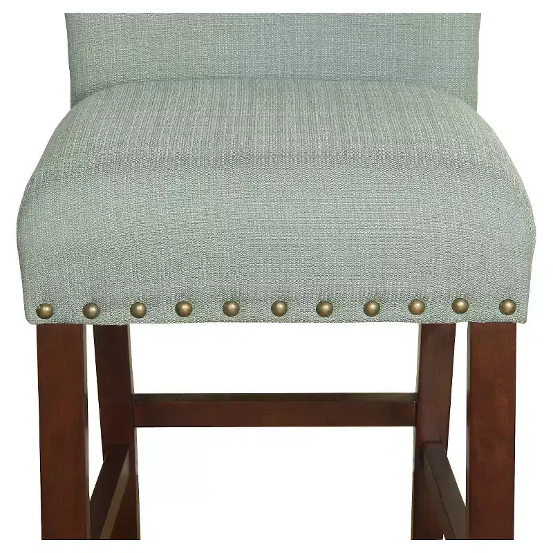 Sgabello da bancone imbottito da 61 cm con borchie