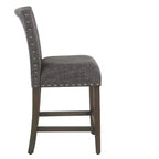 Sgabello da bancone imbottito da 61 cm con borchie