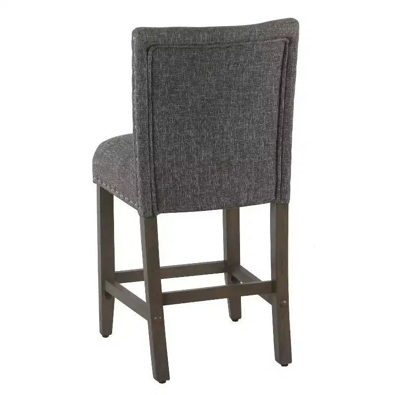 Sgabello da bancone imbottito da 61 cm con borchie
