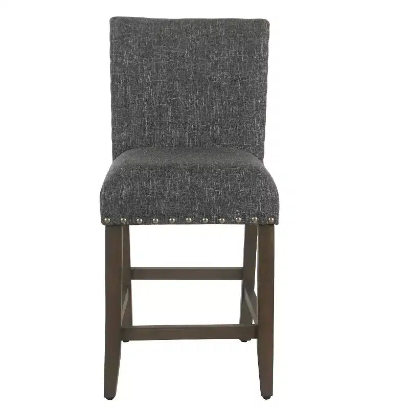 Sgabello da bancone imbottito da 61 cm con borchie