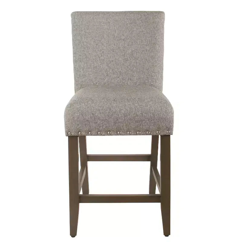 Sgabello da bancone imbottito da 61 cm con borchie
