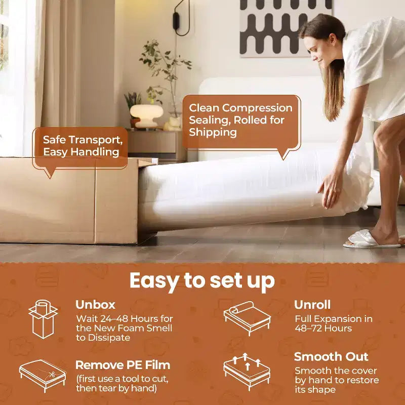 Materasso Yaheetech 8 in memory foam in gel con profumo di tè verde, tecnologia di raffreddamento, 3 strati di schiuma