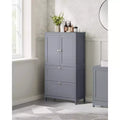 VASAGLE Bathroom Floor Storage Cabinet, Bathroom Storage Unit, Freestanding Cabinet with 2 Drawers and 2 Doors